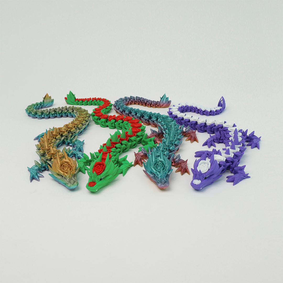 Rose Covered Dragon 3D Printed Fidget Toys