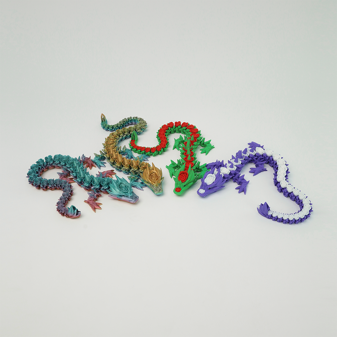 Rose Covered Dragon 3D Printed Fidget Toys