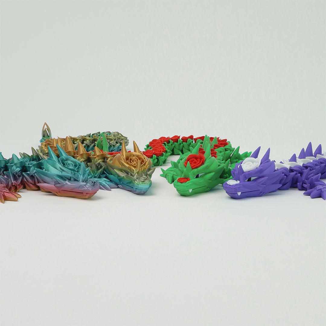 Rose Covered Dragon 3D Printed Fidget Toys