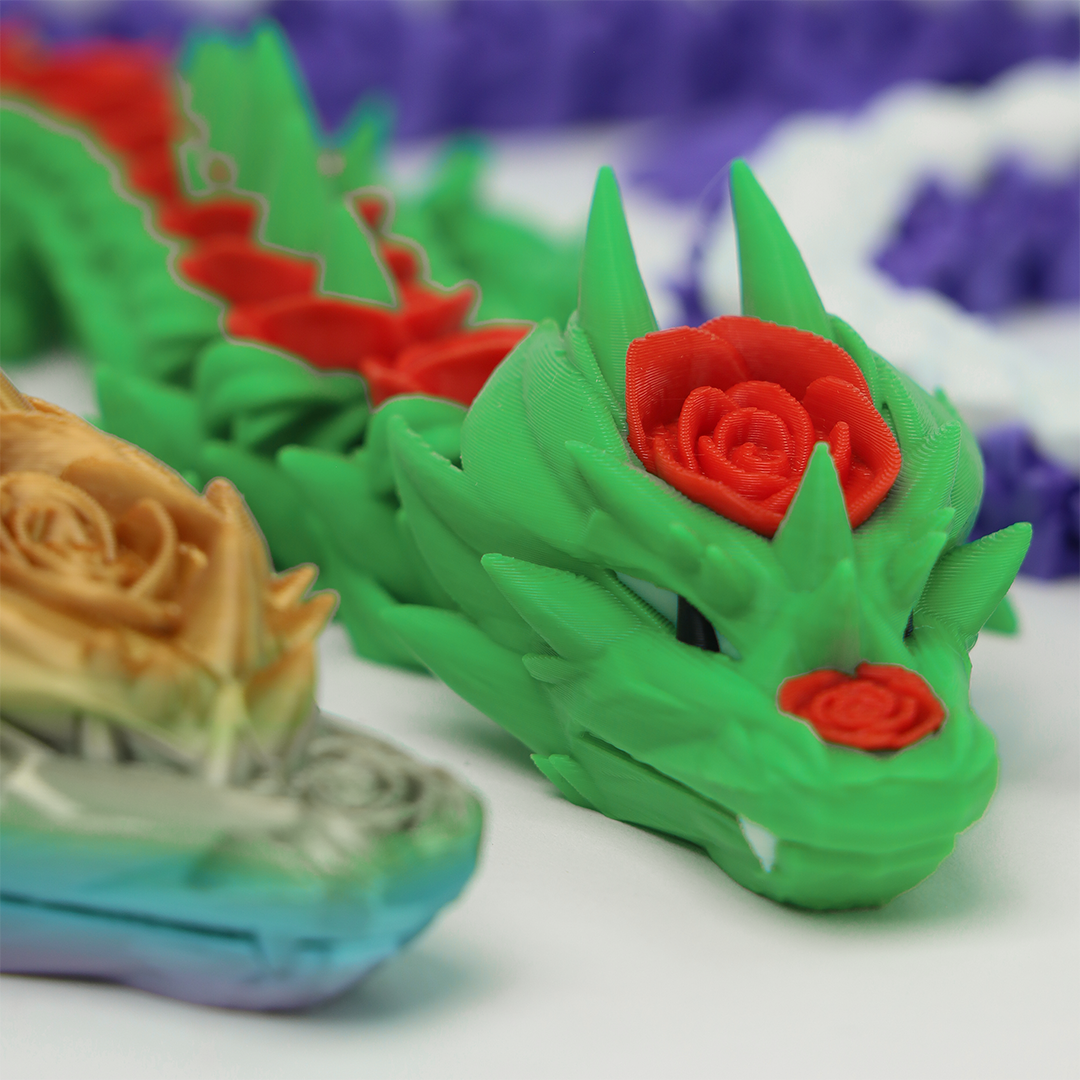 Rose Covered Dragon 3D Printed Fidget Toys