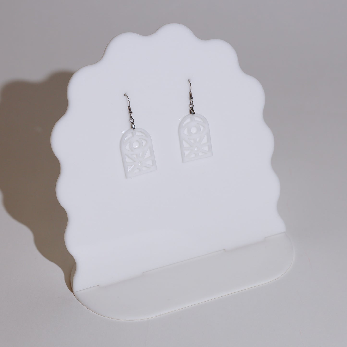 Evil Eye Earring White