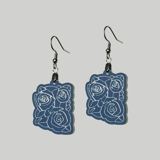 AZ with Roses Earrings: Southwestern-inspired accessories adorned with elegant roses for a touch of floral allure.