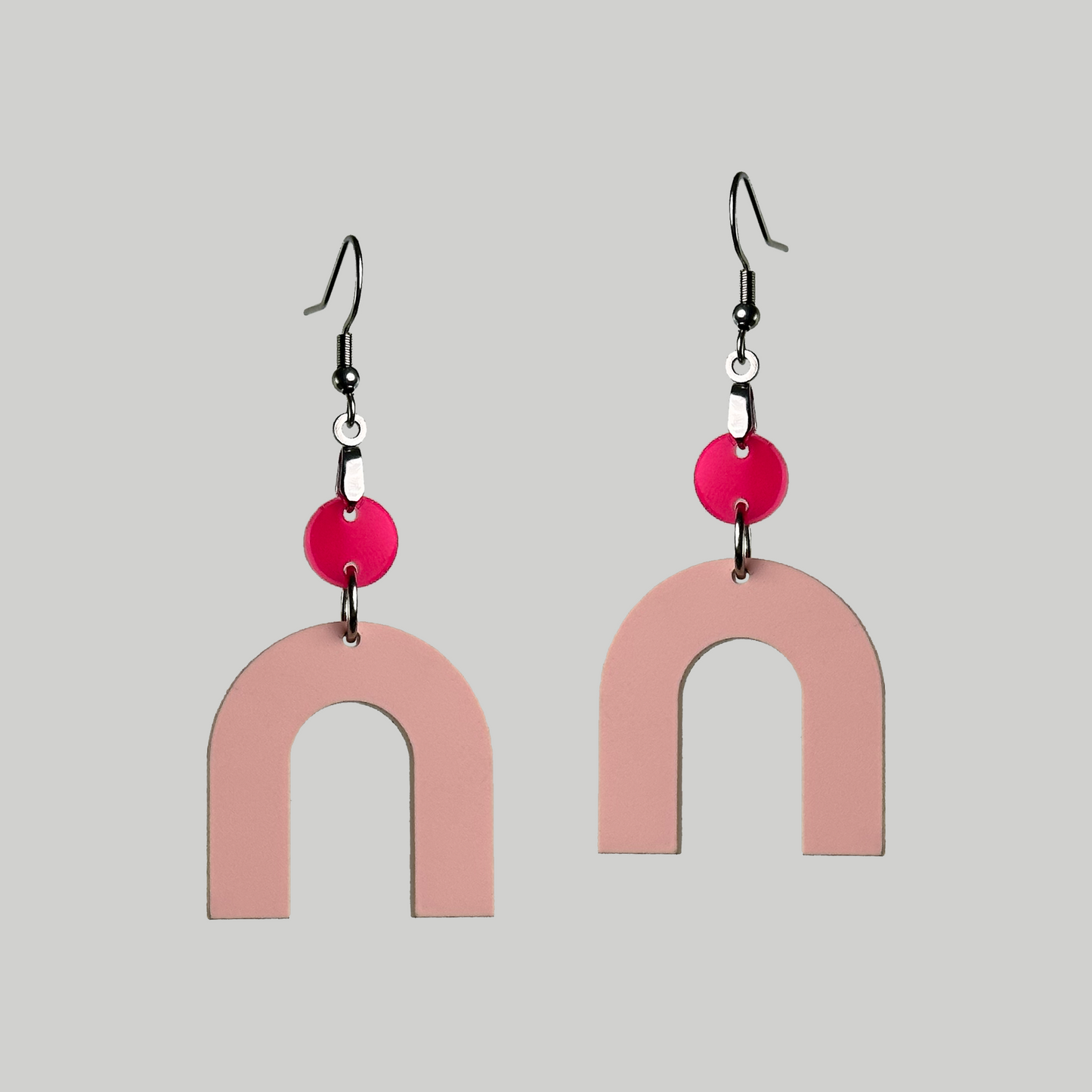 Colorful Arch Earrings by Our Family Designs.