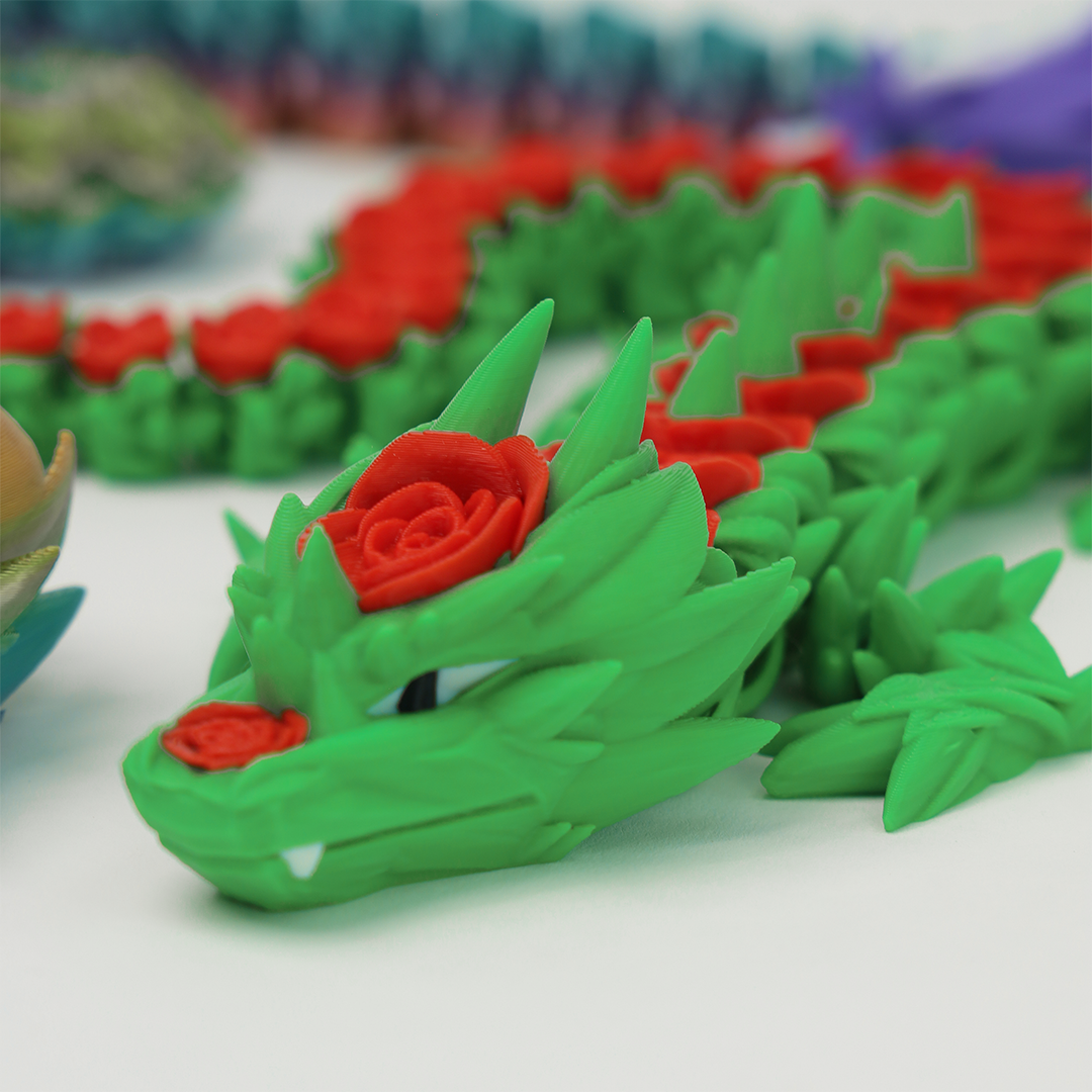 Rose Covered Dragon 3D Printed Fidget Toys Our Family Designs Rose Covered Dragon 3D Printed Fidget Toys Our Family Designs