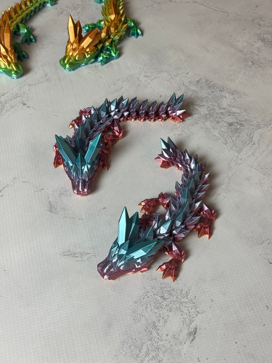 Rainbow Baby Crystal Dragons