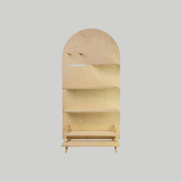 Flat-pack Arched Table Top Pegboard Display – Our Family Designs