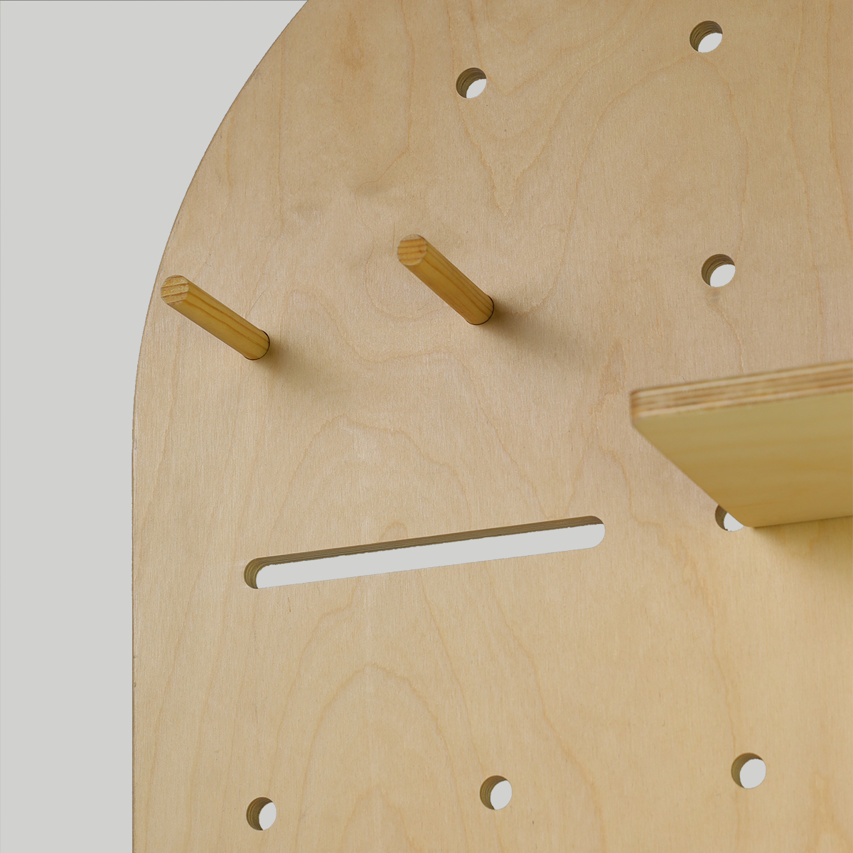 Flat-pack Arched Table Top Pegboard Display – Our Family Designs