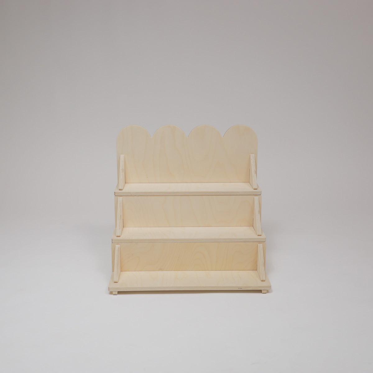 Flat Pack Wooden Display Stand – 18" or 28" Wide | 3–5 Tier Baltic Birch Market Display with Customizable Header