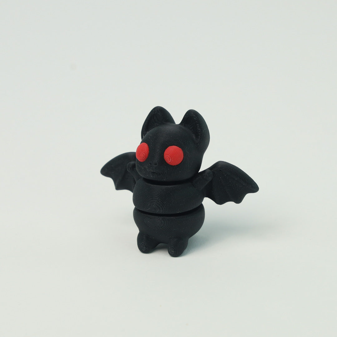 Black bat with wings and red eyes 3d print