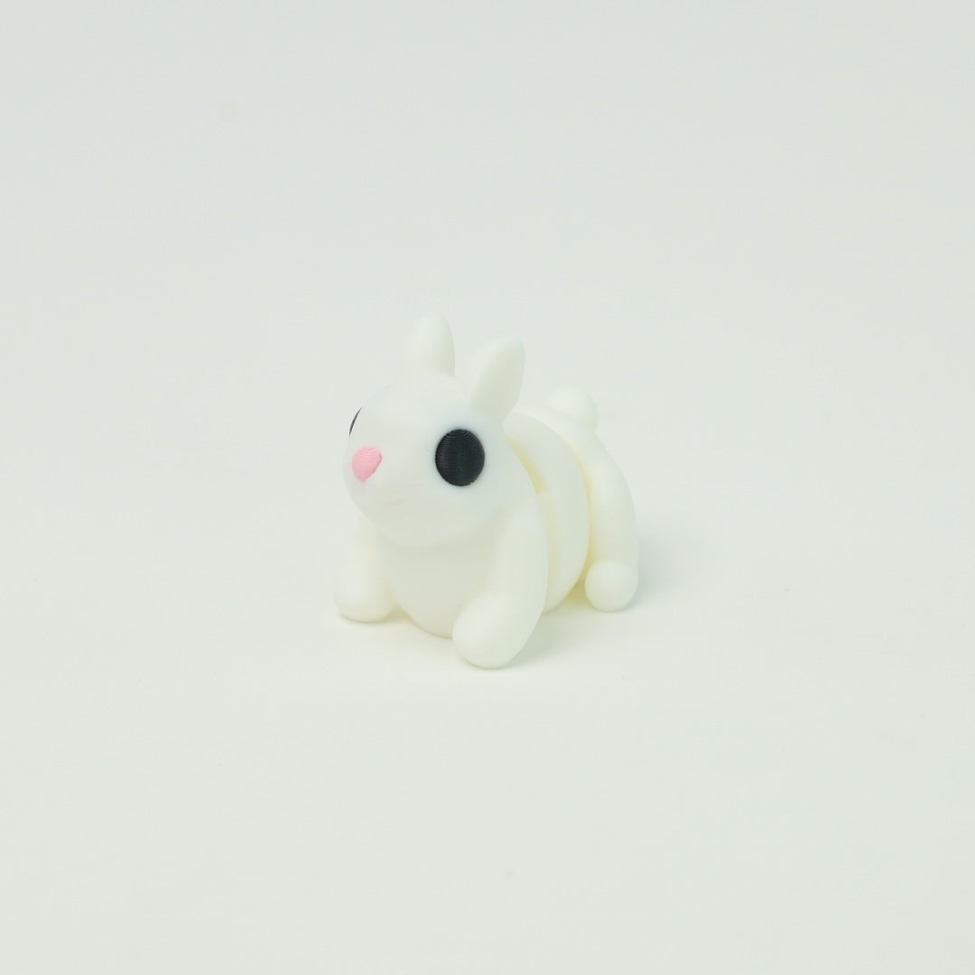 White bunny with pink Nose 3d print