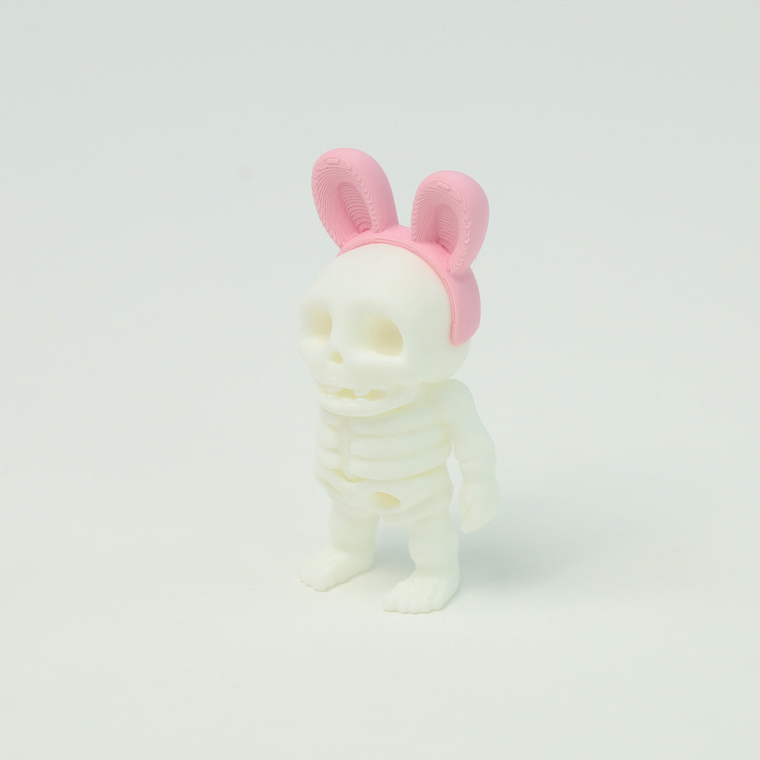 Skeleton wearing bunny ears 3d printed