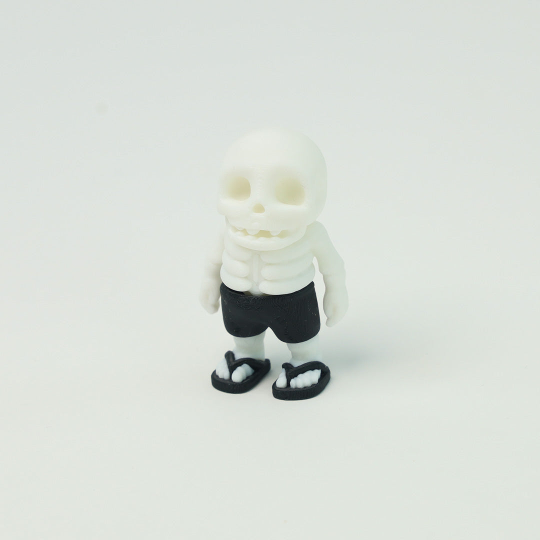 skeleton with flip flops 3d toy