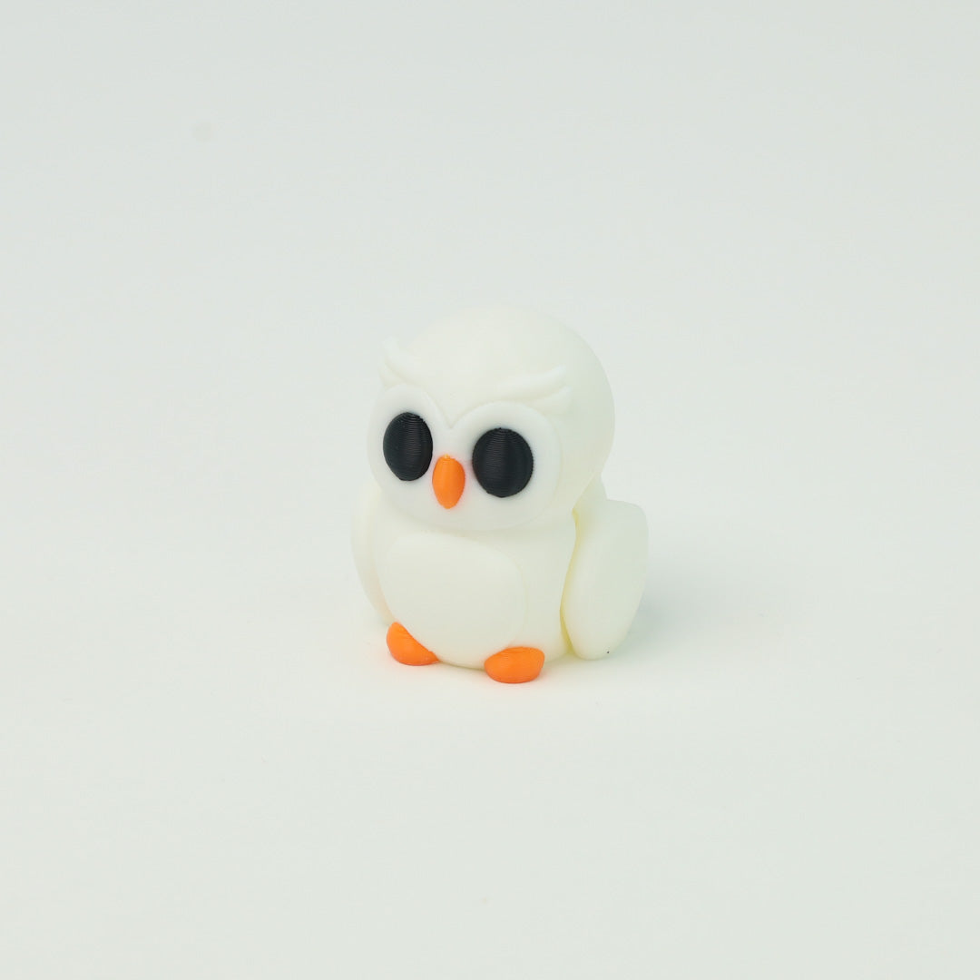 White cute owl 3d sensory toy