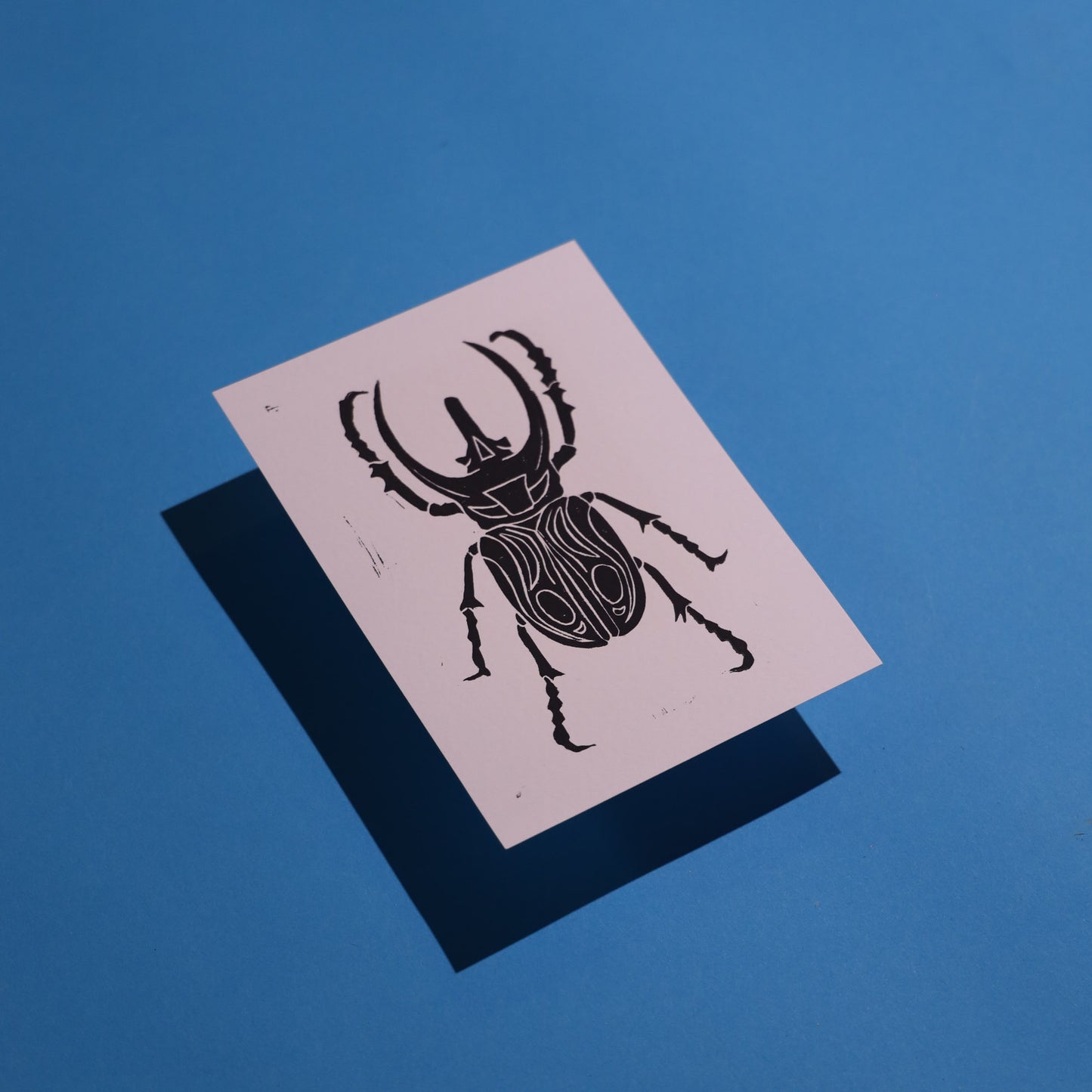 Beetle - Lino Block Prints 5x7 in