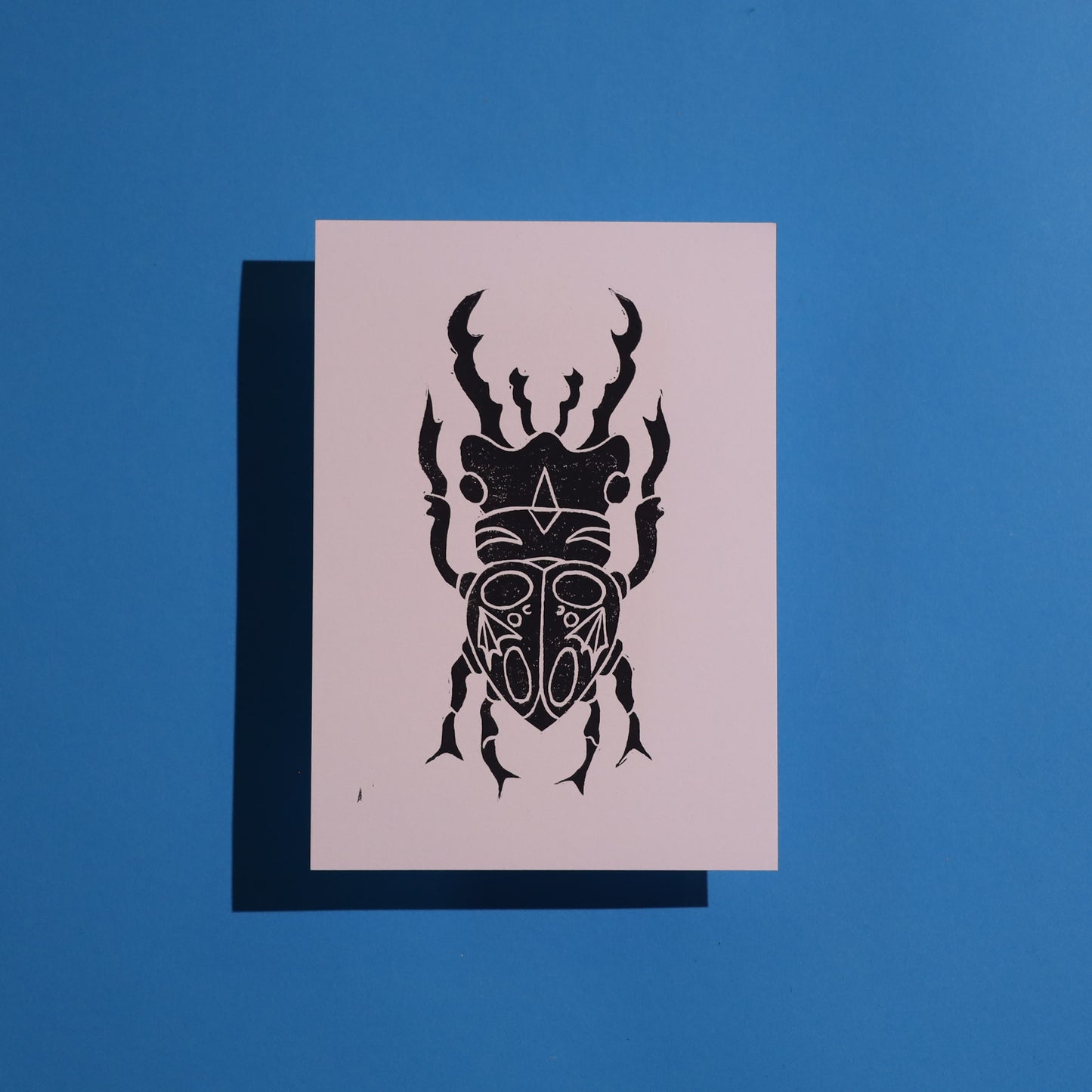 Beetle - Lino Block Prints 5x7 in