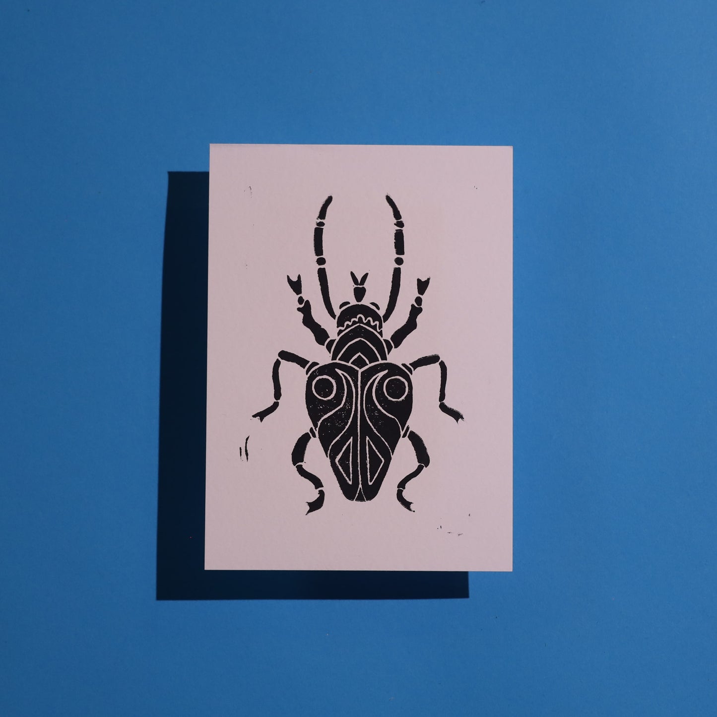 Beetle - Lino Block Prints 5x7 in