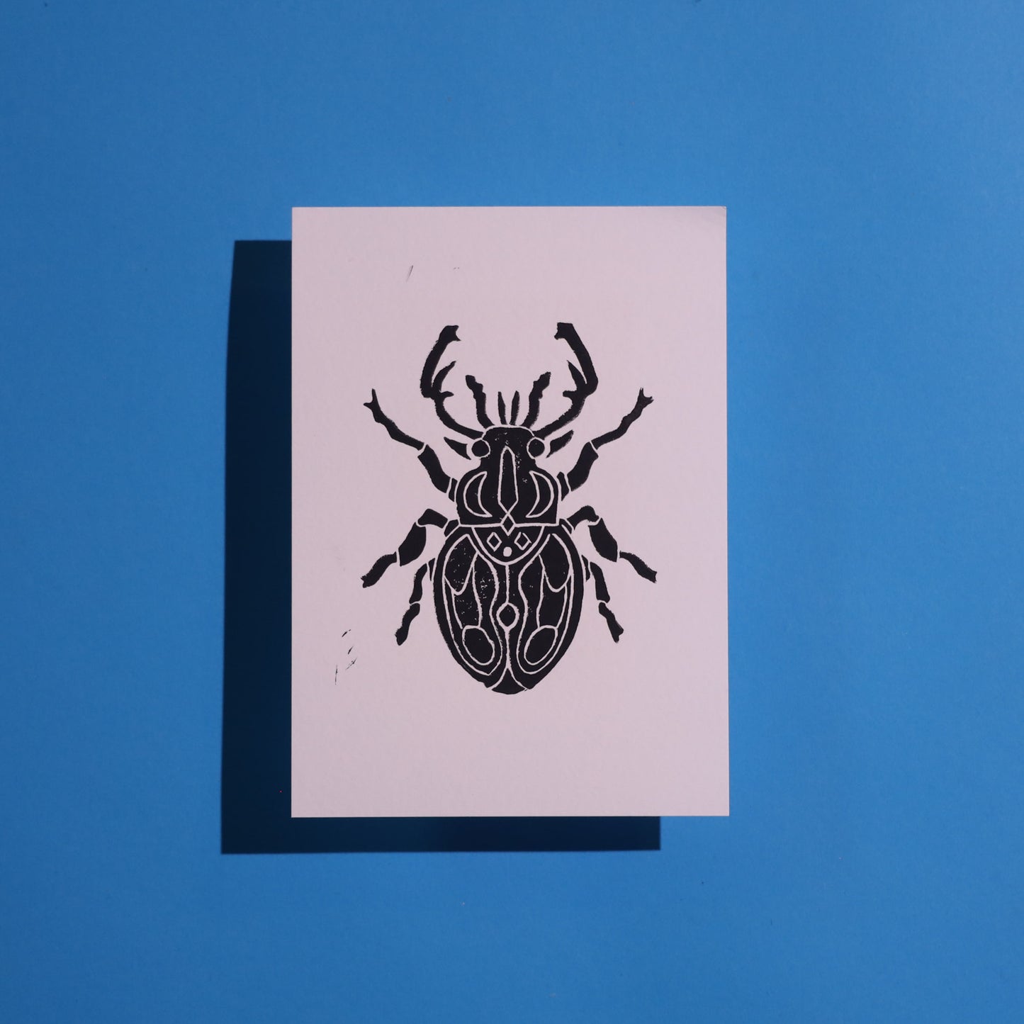 Beetle - Lino Block Prints 5x7 in