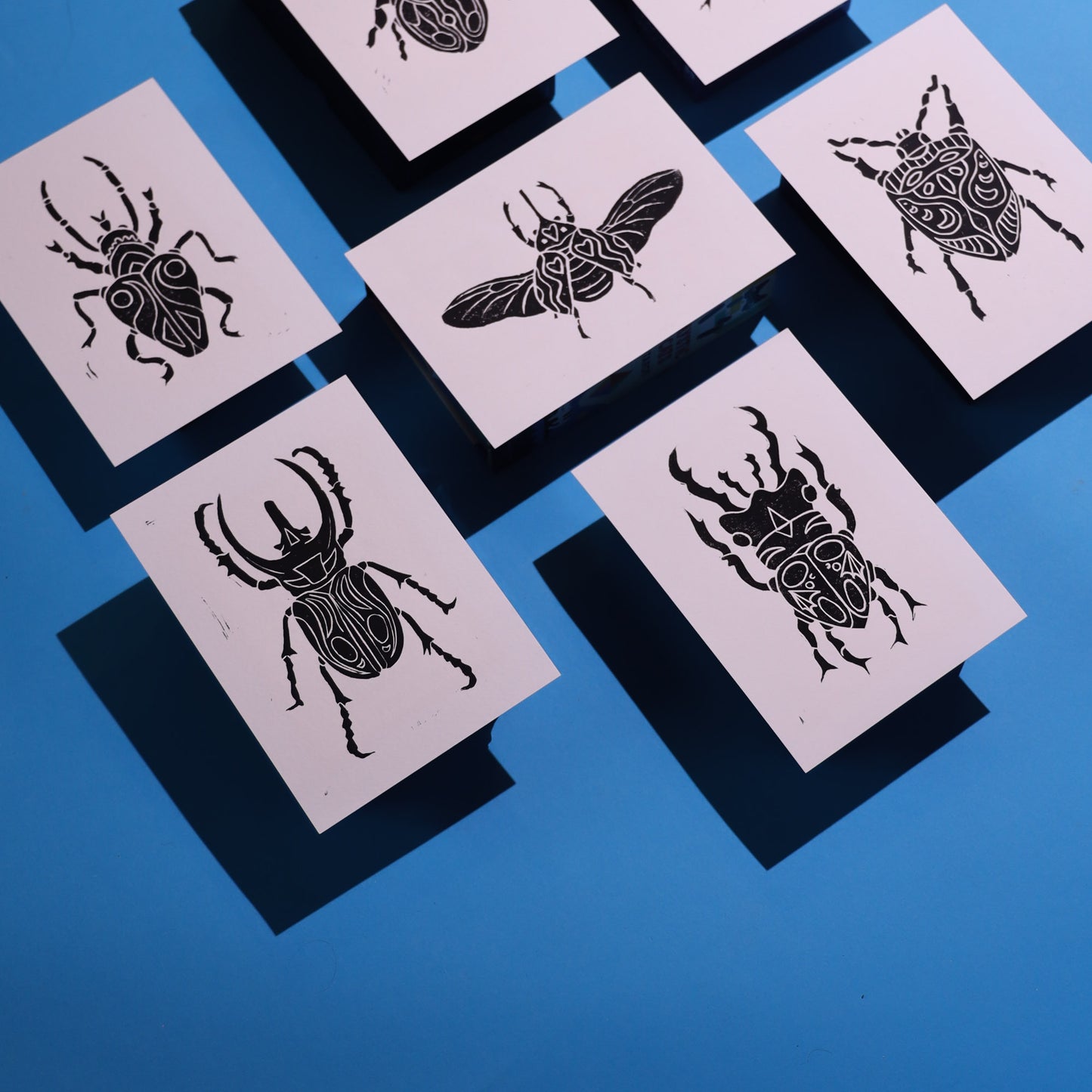Beetle - Lino Block Prints 5x7 in