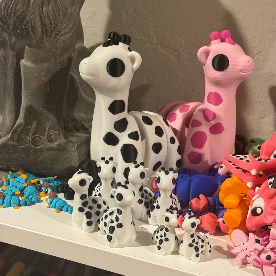Wild Giraffe - Black and White Set of Giraffes