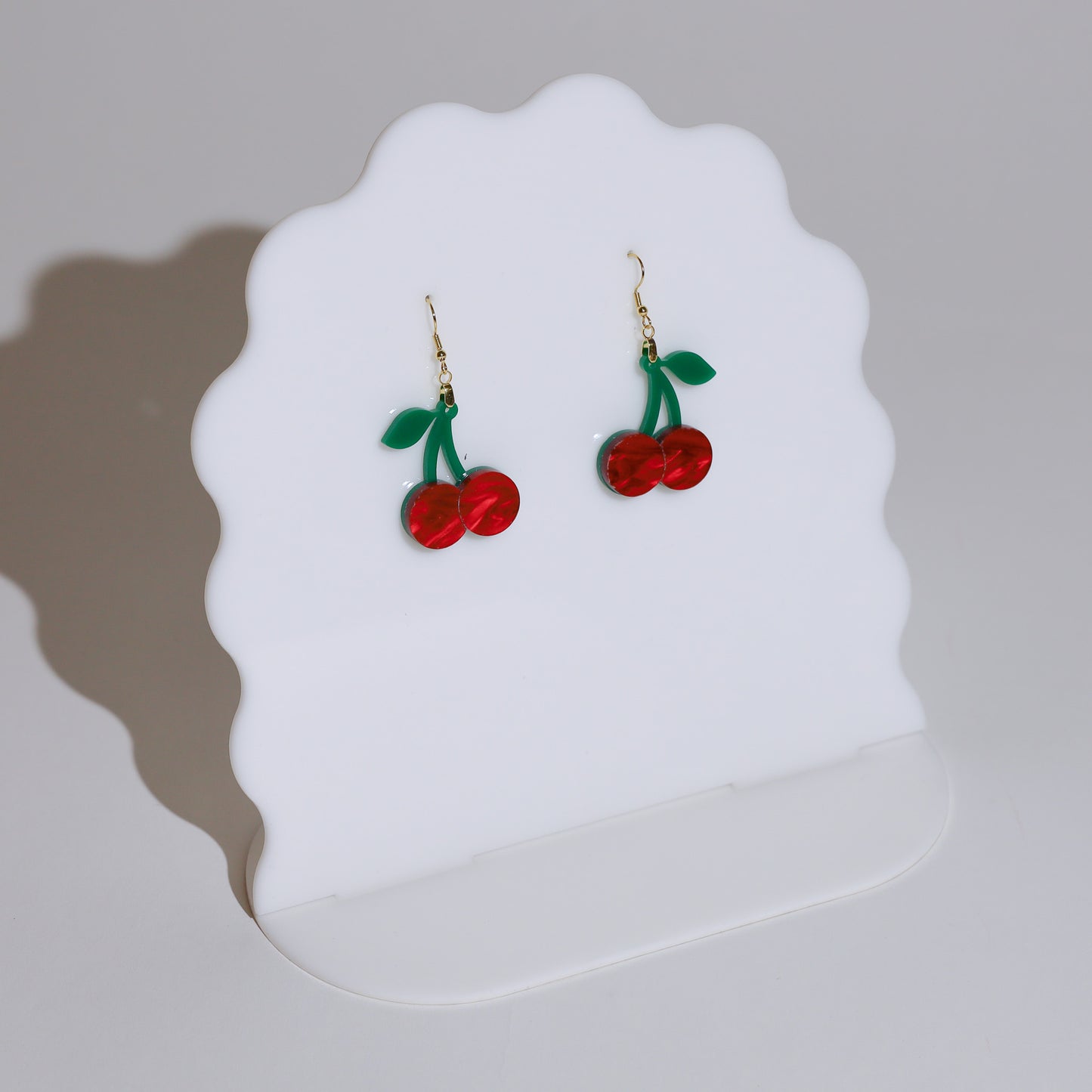 cherry earrings made by Our Family Design