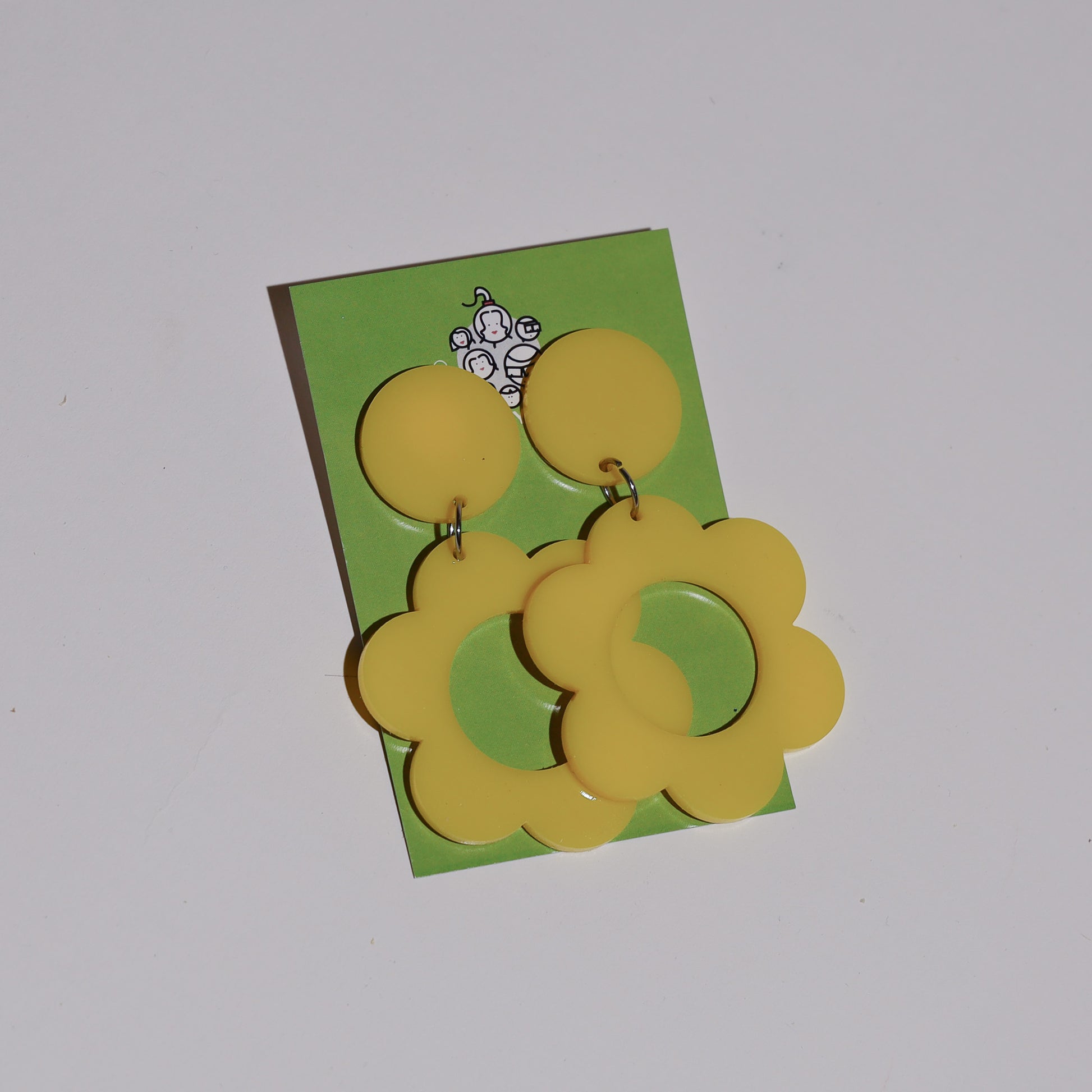 yellow flower clip on earring